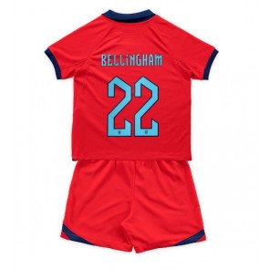 England Jude Bellingham #22 kläder Barn VM 2022 Bortatröja Kortärmad (+ korta byxor)